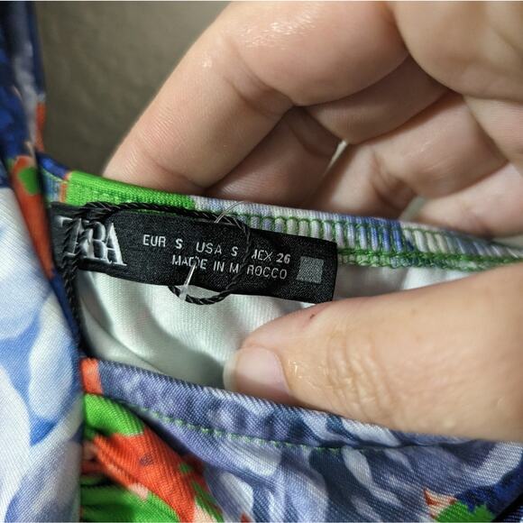 Zara Bodysuit Floral cross stripe - Picture 5 of 7